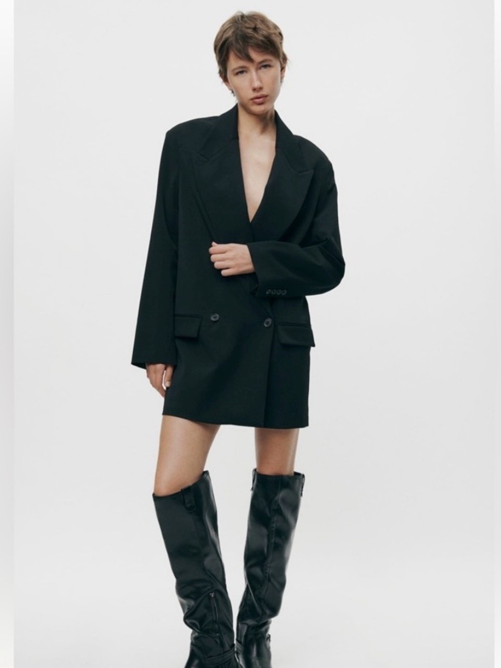 Zara Oversized Double Breasted Blazer XS/S